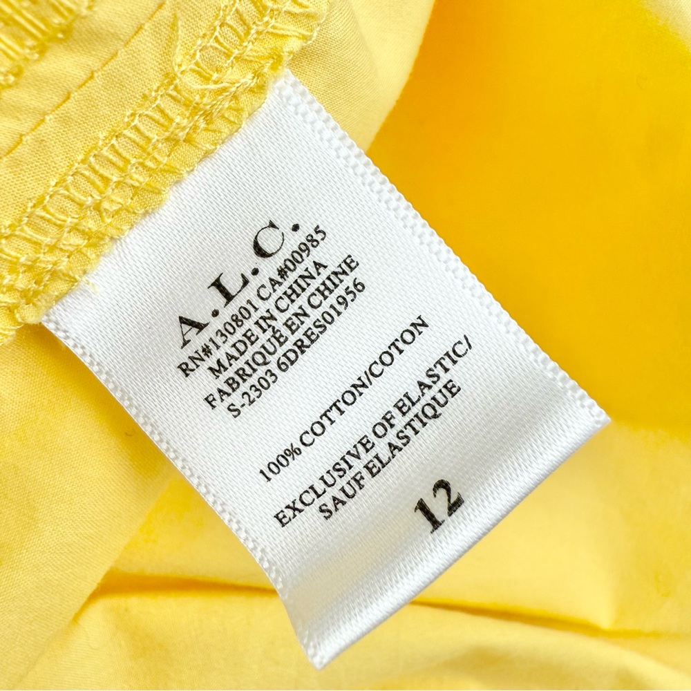 A.L.C. Adriana Dress Yellow Sz 12 NWT - Picture 11 of 13